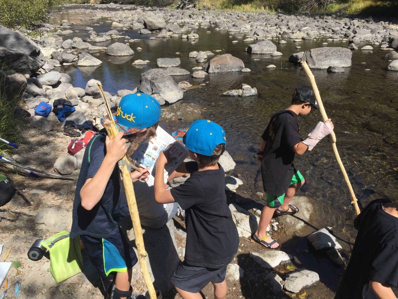 4th graders at the truckee river