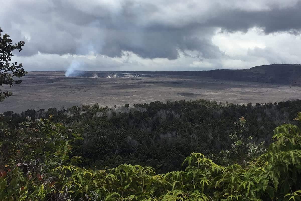 view of hawaiian lava fields